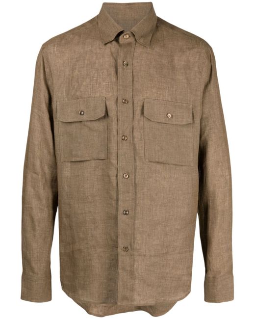 Brioni button-up long-sleeve shirt