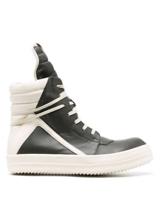 Rick Owens Moody Geobasket leather sneakers