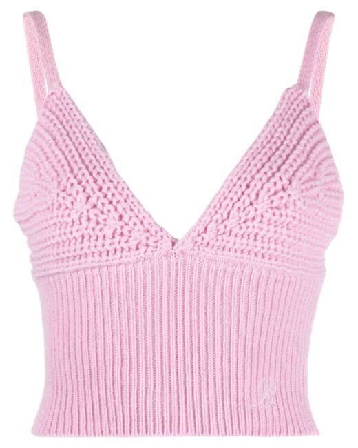 Blumarine V-neck knitted top