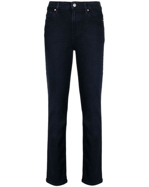Paige Cindy Linear high-rise straight-leg jeans