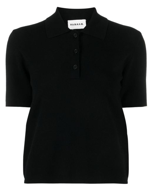 P.A.R.O.S.H. short-sleeve knitted polo top