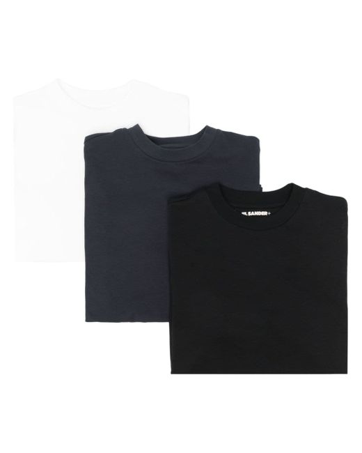 Jil Sander logo-patch T-shirts pack of two