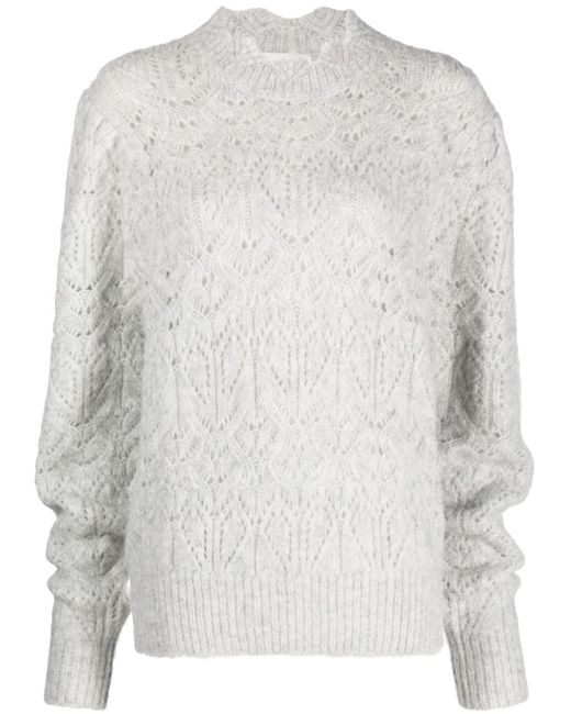 marant étoile Galini puff-sleeved knitted jumper