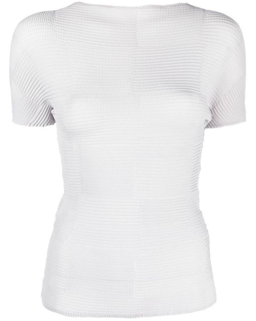 Issey Miyake cut-out textured T-shirt