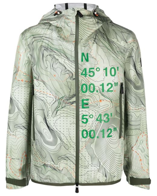 Moncler Grenoble graphic-print hooded lightweight jacket