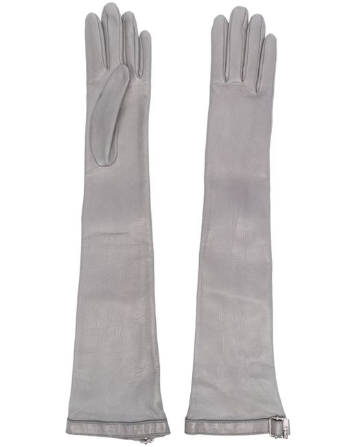 Armarium buckle-detail elbow-length leather gloves