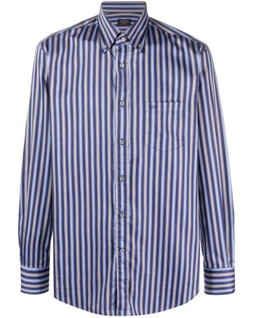 Paul & Shark striped organic-cotton shirt