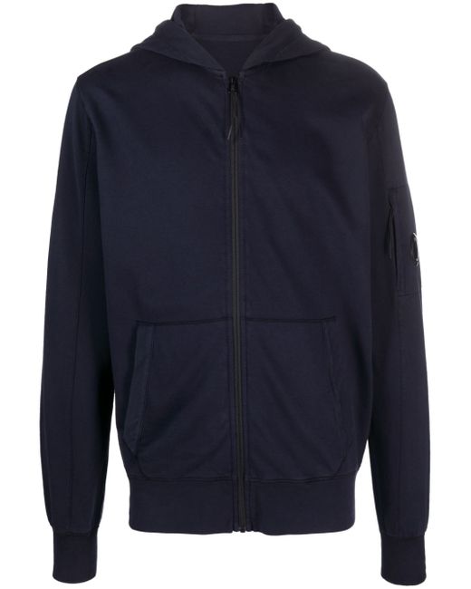 CP Company Lens-patch zip-fastening hoodie