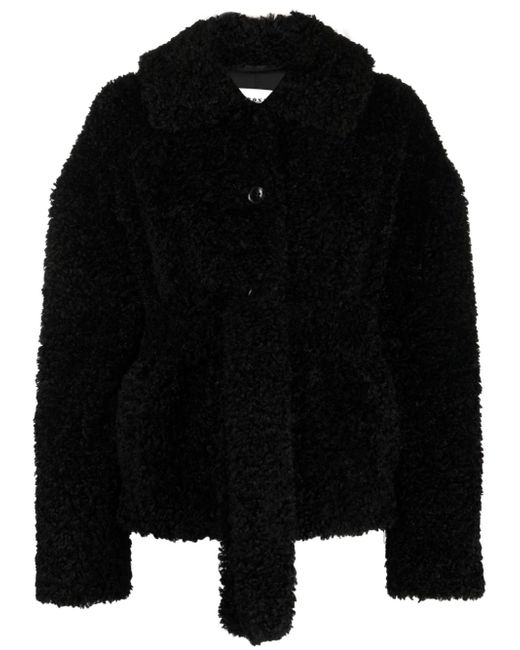 P.A.R.O.S.H. belted faux-shearling jacket