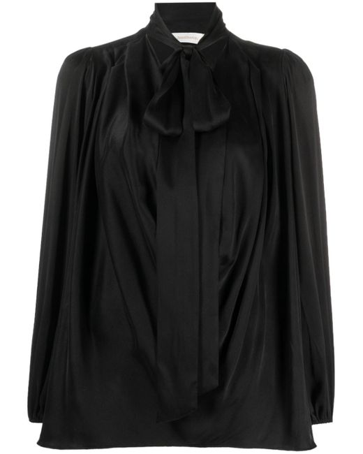 Zimmermann pussy bow long-sleeve blouse
