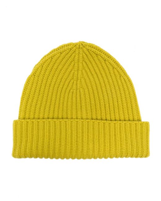Moorer logo-tag knitted beanie
