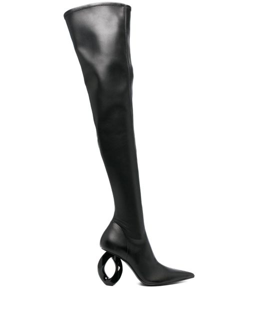 J.W.Anderson 95mm chain-heel leather boots