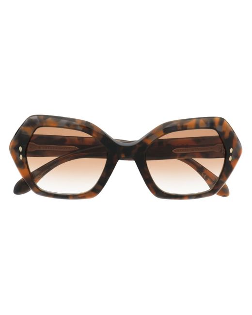 Isabel Marant Eyewear geometric-frame tortoiseshell sunglasses