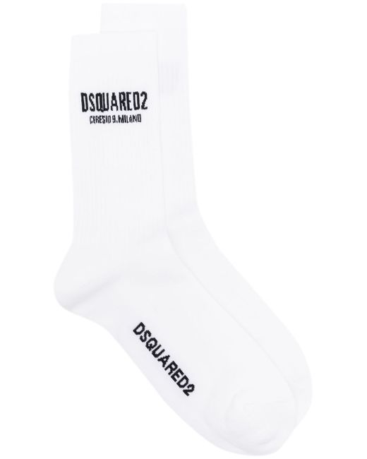 Dsquared2 intarsia-knit logo ankle socks
