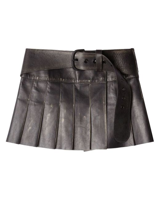 Off-White belted pleated miniskirt