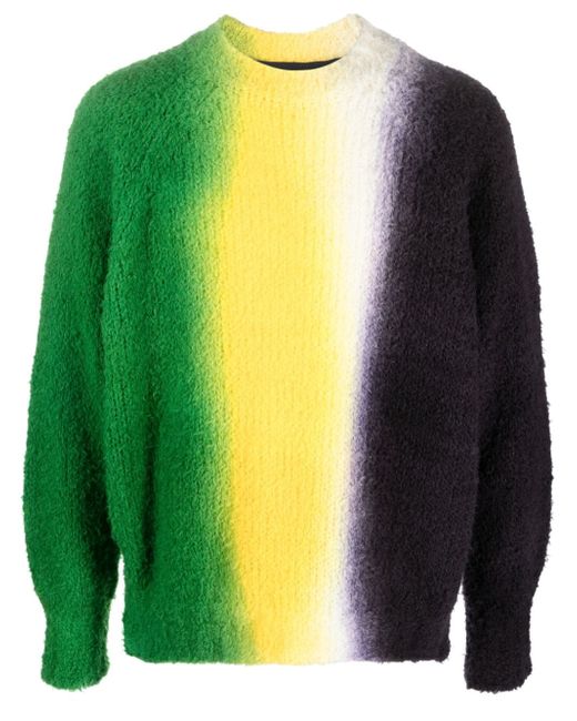 Sacai brushed gradient-effect jumper