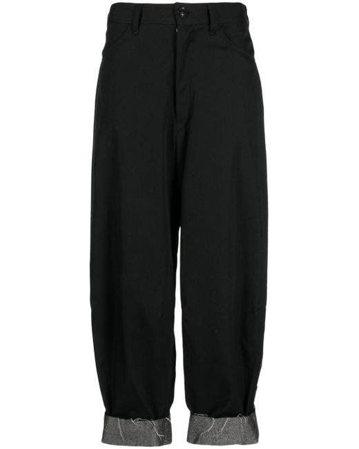 Y's stripe-detail tapered trousers
