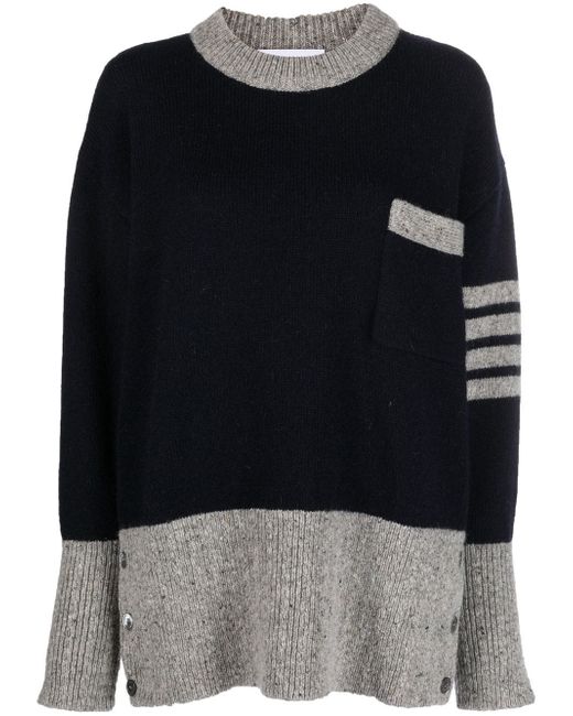 Thom Browne crew-neck knitted jumper