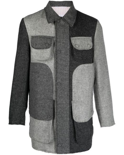 Thom Browne colour-block wool coat