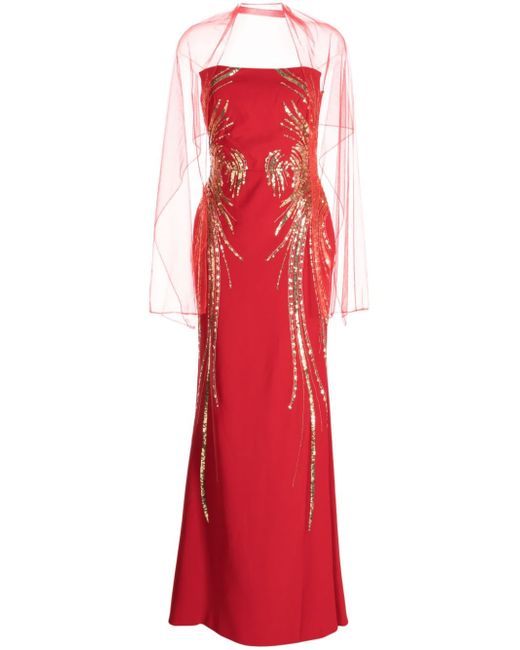 Saiid Kobeisy sequin-embellished strapless dress