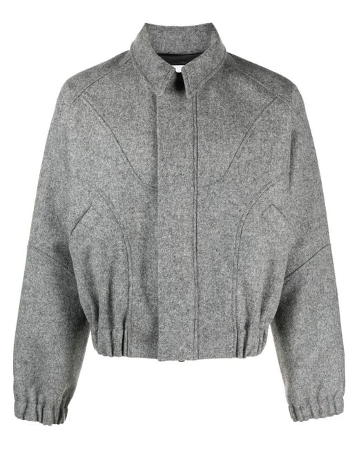 Sage Nation Ji panelled zipped bomber jacket