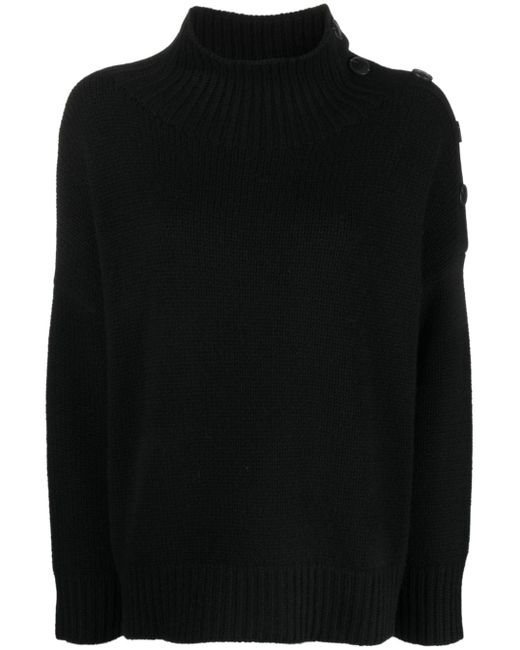 Yves Salomon button-detail knitted jumper