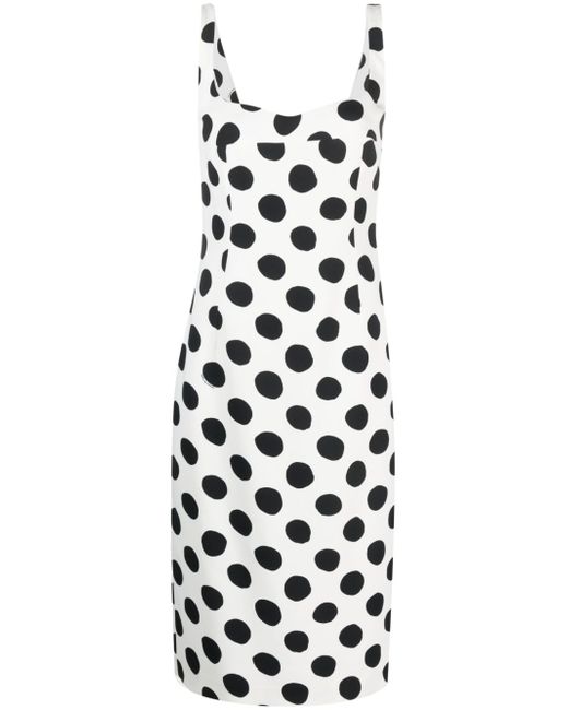 Marni polka dot-print sleeveless midi dress