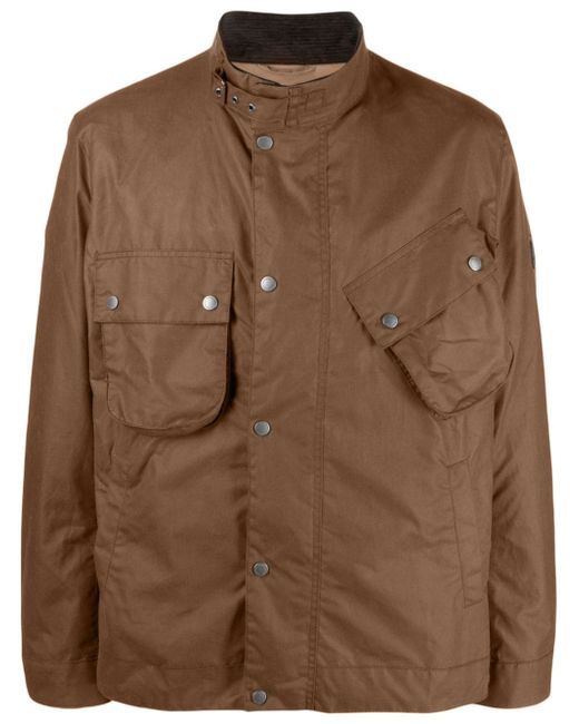 Barbour buckle-collar cotton lightweight jacket