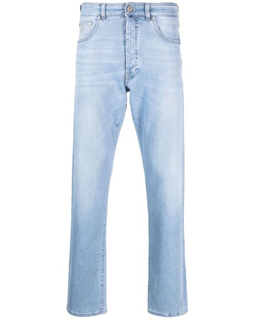 Moorer straight-leg cotton-blend jeans