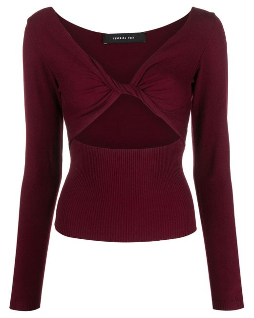 Federica Tosi knot-detail knitted top