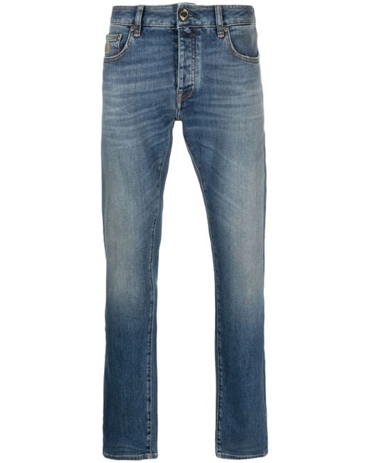 Moorer stonewashed mid-rise jeans