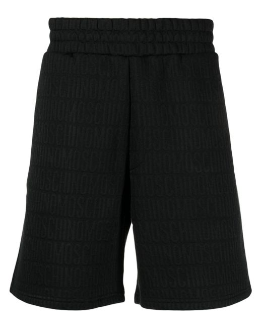 Moschino monogram-jacquard elasticated track shorts