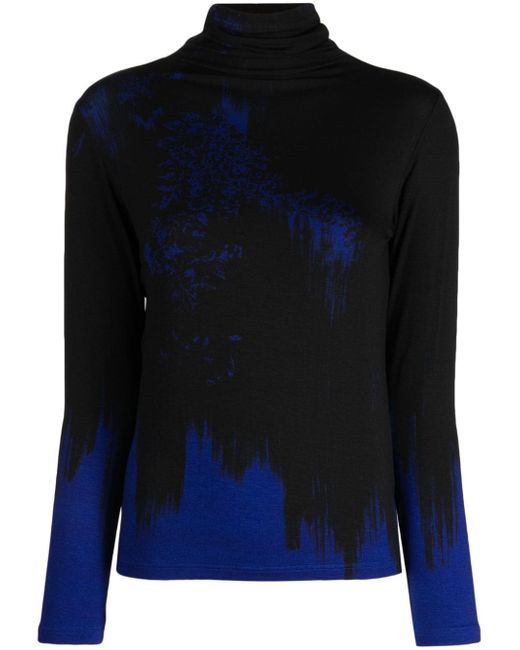 Y's graphic-print high-neck jumper