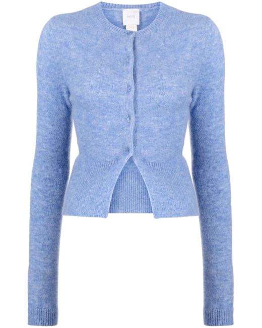 Patou button-fastening knitted cardigan