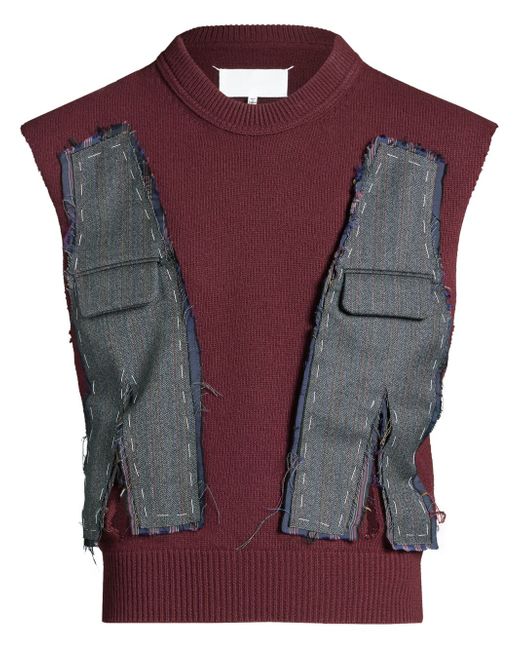 Maison Margiela patchwork knitted vest