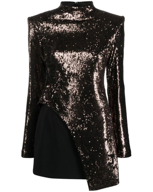 Genny sequin-embellished layered minidress