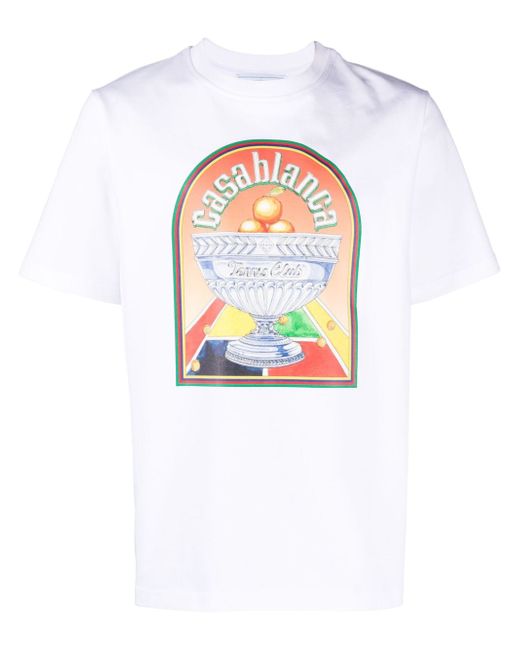 Casablanca Terrain DOrange organic-cotton T-shirt