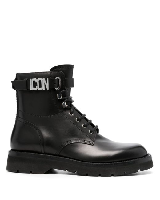 Dsquared2 Icon leather combat boots