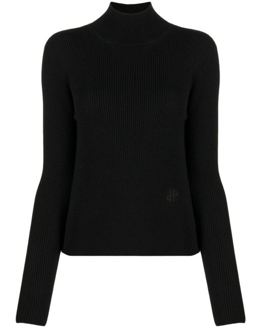Patou long-sleeve knitted top