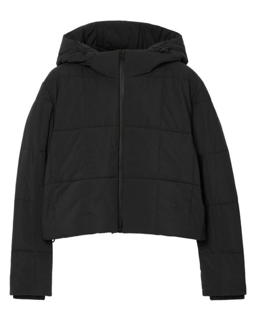 Burberry hooded cropped quilted jacket