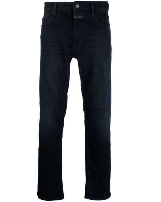 Closed logo-patch straight-leg jeans