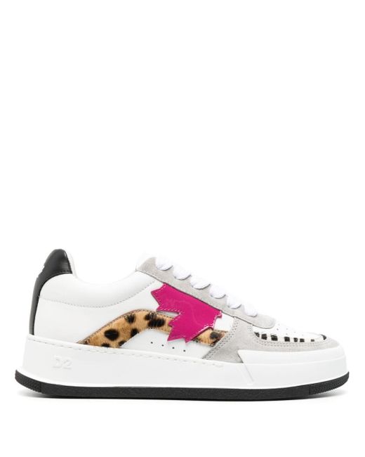 Dsquared2 patch-detail lace-up sneakers
