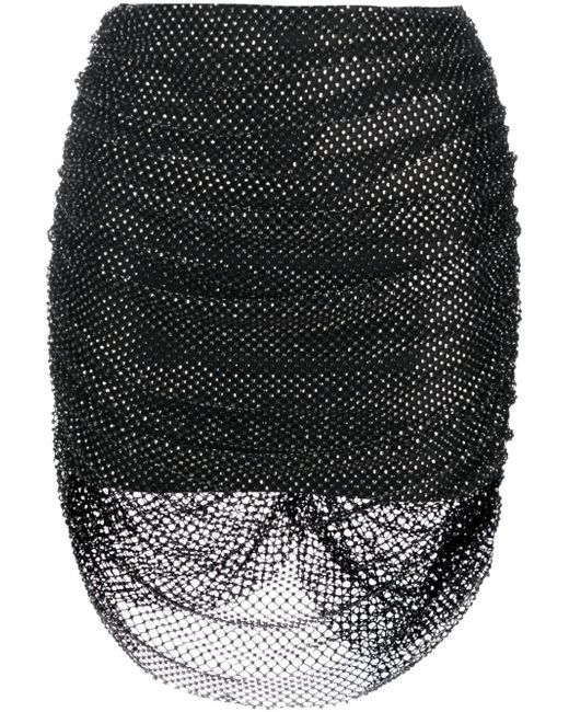 Giuseppe Di Morabito rhinestone-embellished mesh miniskirt