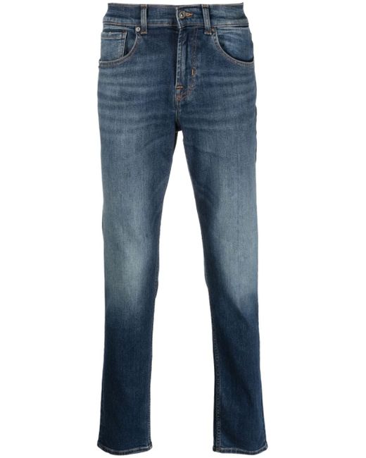 7 For All Mankind mid-rise tapered-leg trousers