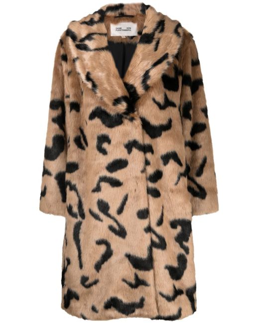 Diane von Furstenberg animal-print faux-fur coat