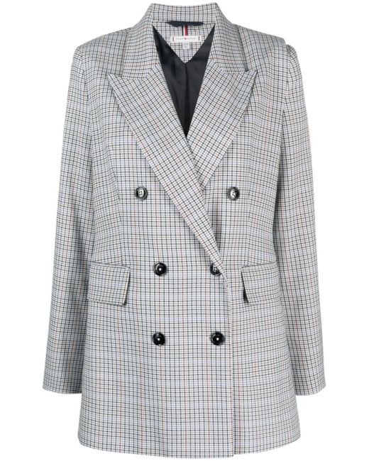Tommy Hilfiger checked double-breasted blazer