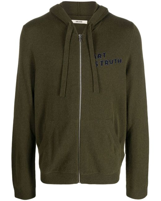 Zadig & Voltaire zip-up wool-blend hoodie
