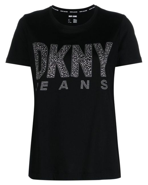 Dkny stud-embellished short-sleeve T-shirt
