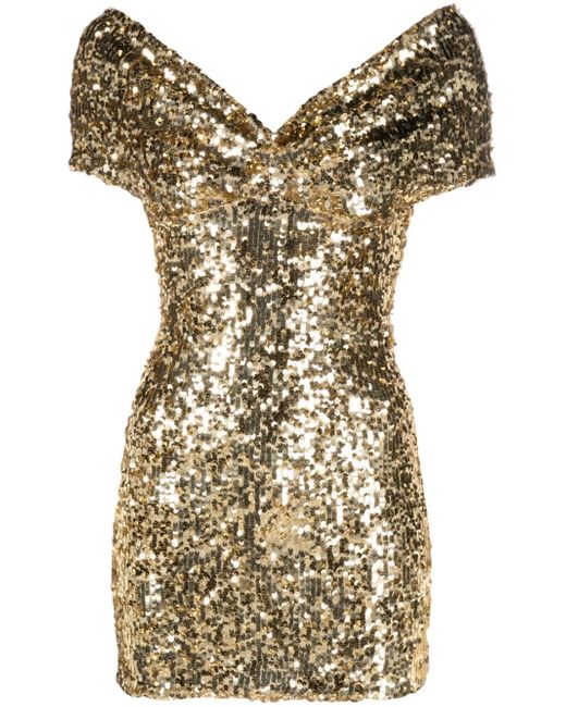 Atu Body Couture off-shoulder sequinned minidress