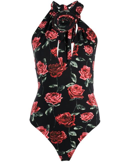 Magda Butrym floral-print keyhole-neck bodysuit